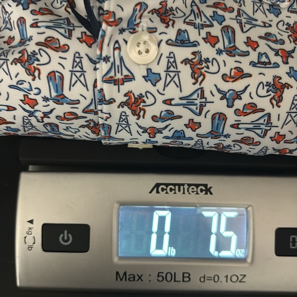 NEW Rhoback Space City Performance Polo Texas Cowboy Boot Rodeo Golf Active L - Picture 12 of 12